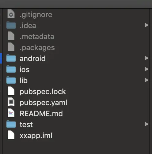 标准的Flutter App工程目录