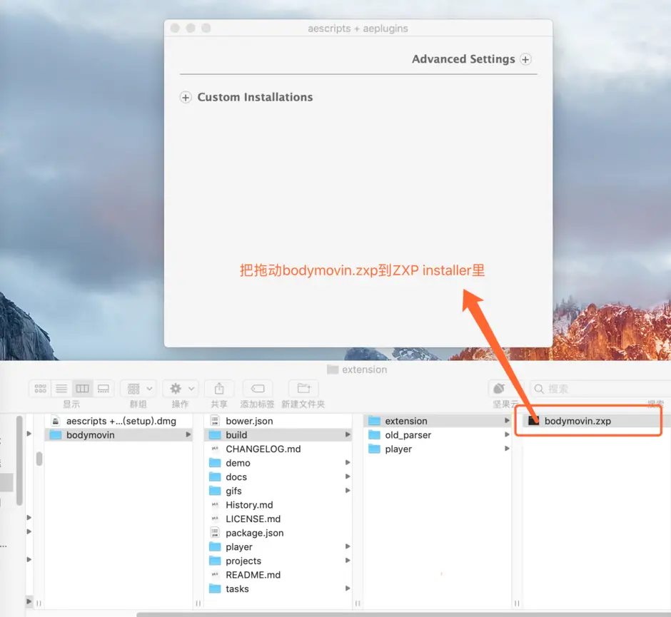 bodymovin插件安装_步骤1
