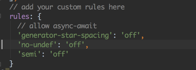 去掉逗号的检查 semi