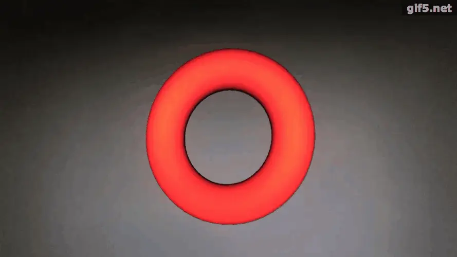 未进行深度测试的甜甜圈