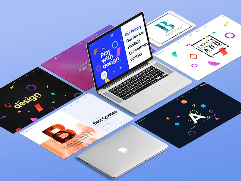 IsometricWebsite Mockup