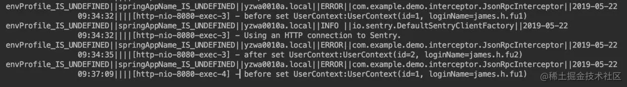 调试日志也验证了确实没有执行afterCompletion中的UserContext.clear