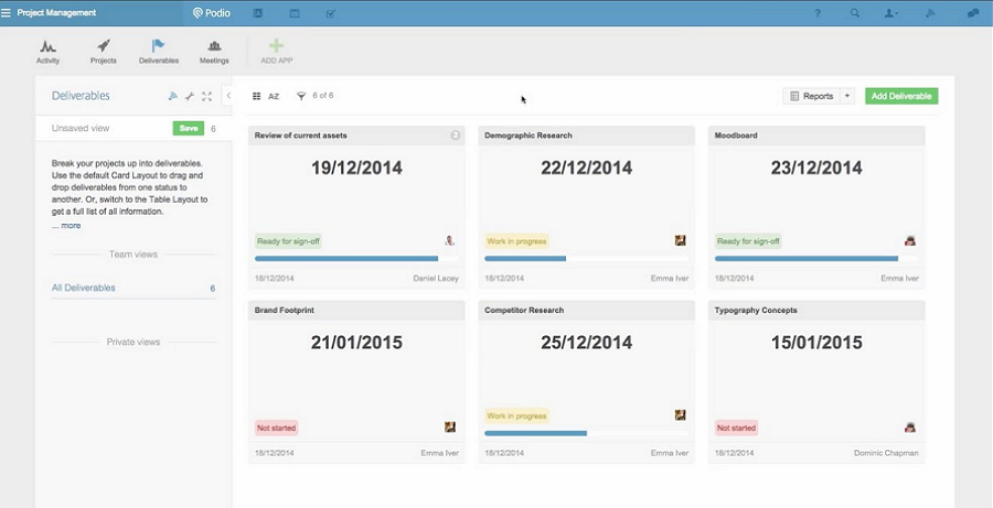 Podio是一款可定制式的在线项目管理和协作工具