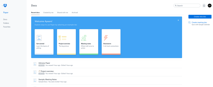 DropBox Paper在线文档协作和管理的平台