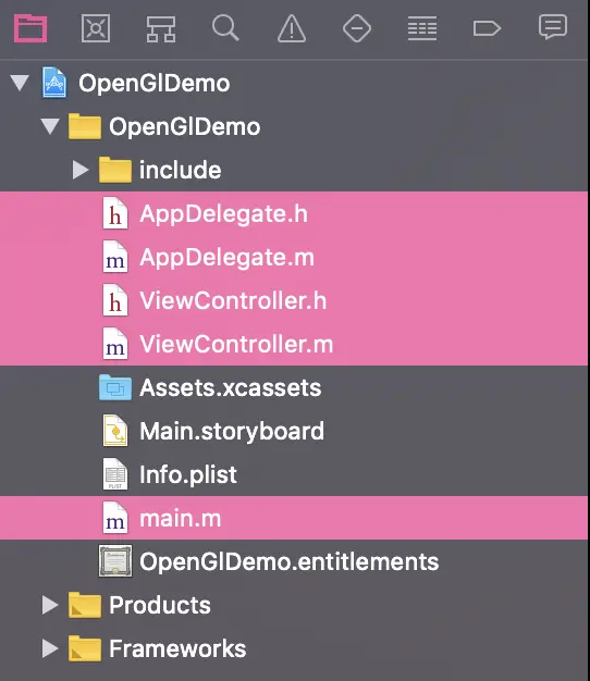 删掉main.m和一些类文件