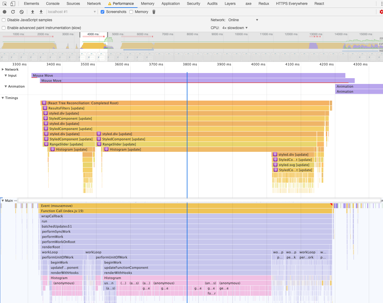 Performance 面板中的火焰图 🔥