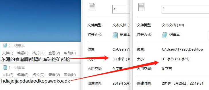 汉字和字符的比较