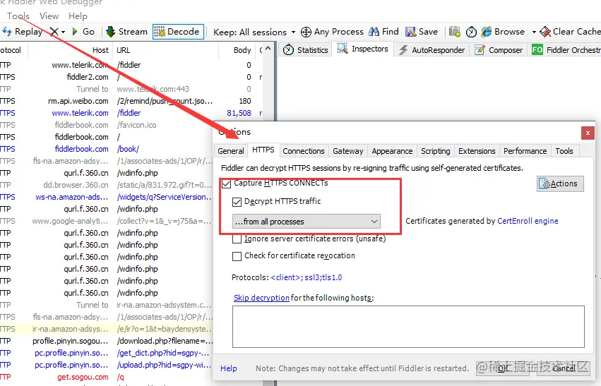 Capture HTTPS traffic