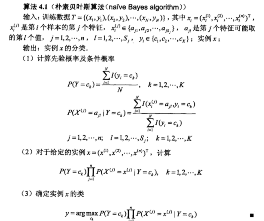 朴素贝叶斯算法