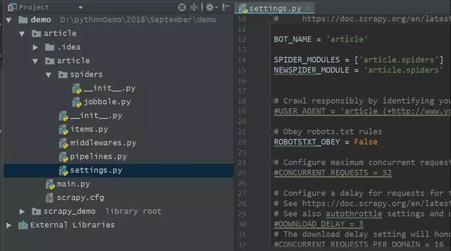 Python学习教程：关于Scrapy爬虫项目运行和调试的小技巧-第二讲