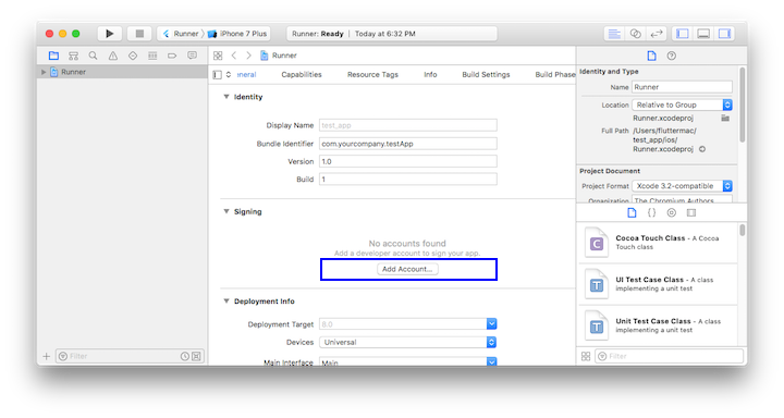 登录Xcode