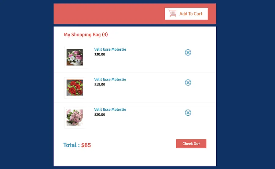 响应式购物车模板