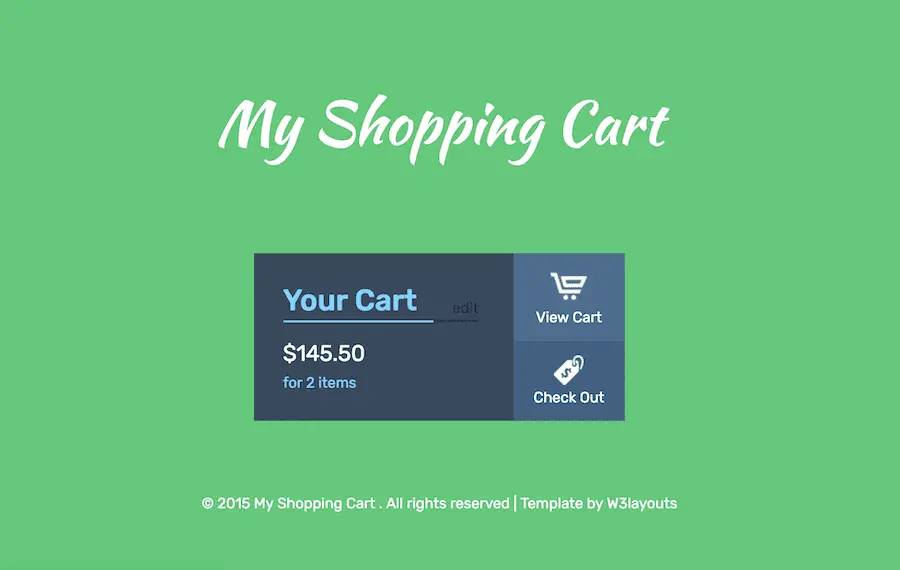 My Shopping Cart 购物车模板