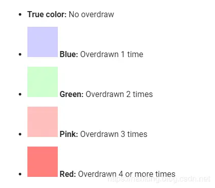 不同颜色对应重绘次数关系