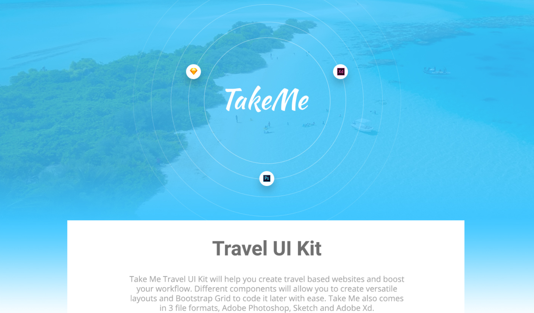 Bootstrap UI kit- takeme