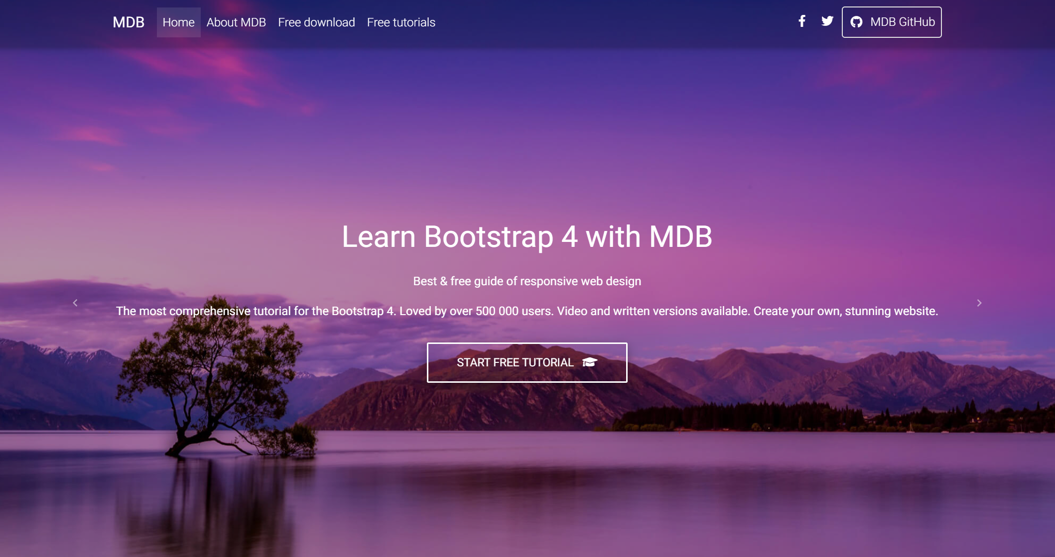 Bootstrap 4 & Material Design -作品集模板