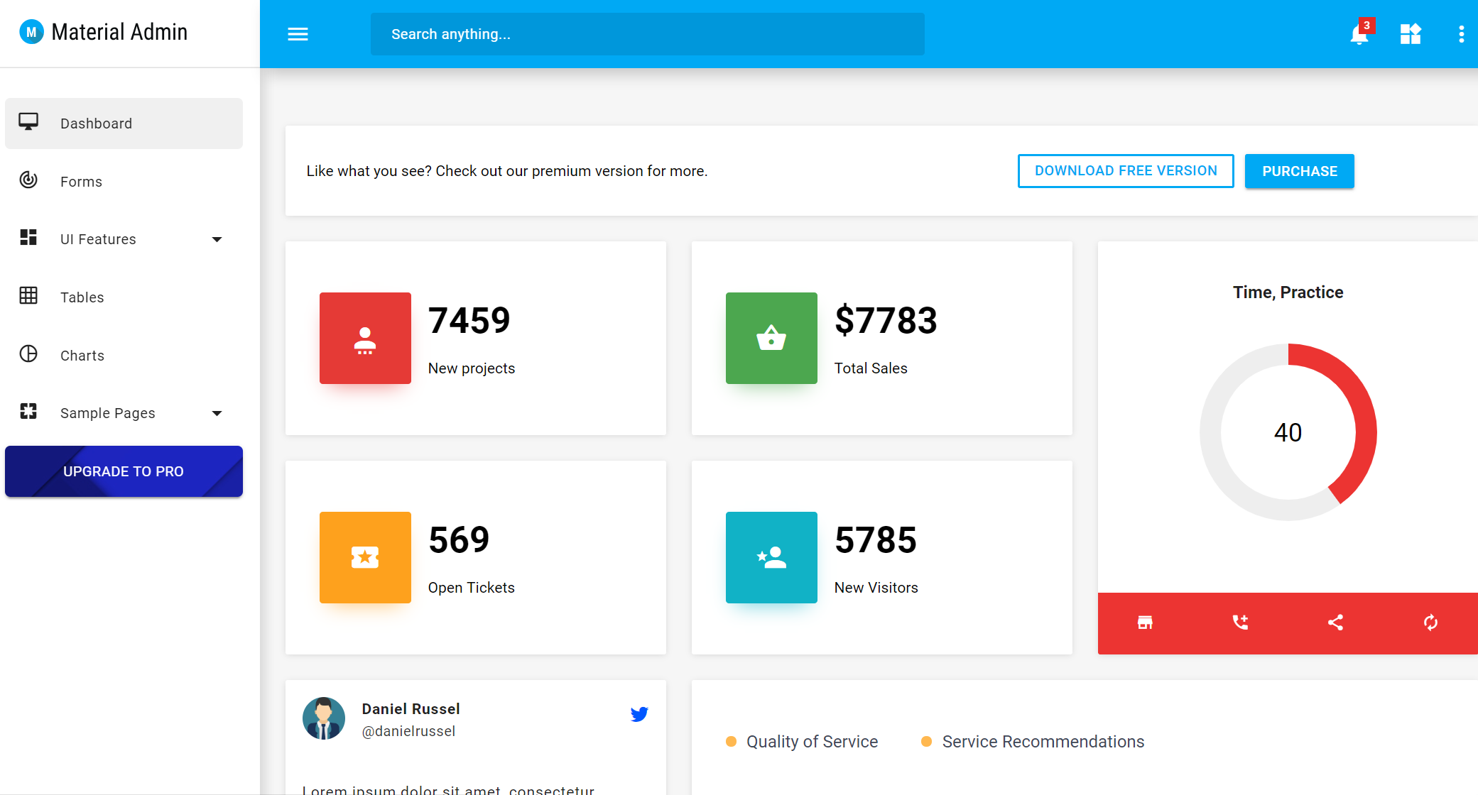Material Admin –后台管理模