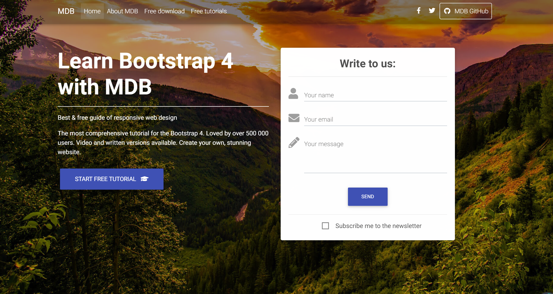 Landing Page Template – 登录页模板