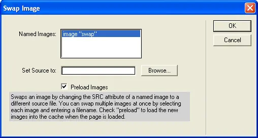 来自 Dreamweaver 应用程序的屏幕截图，显示了在HTML中切换元素行为的选项面板。