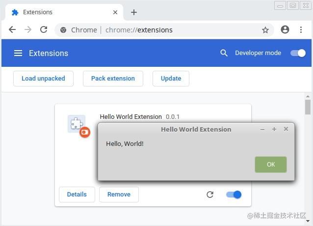 Hello World Extension