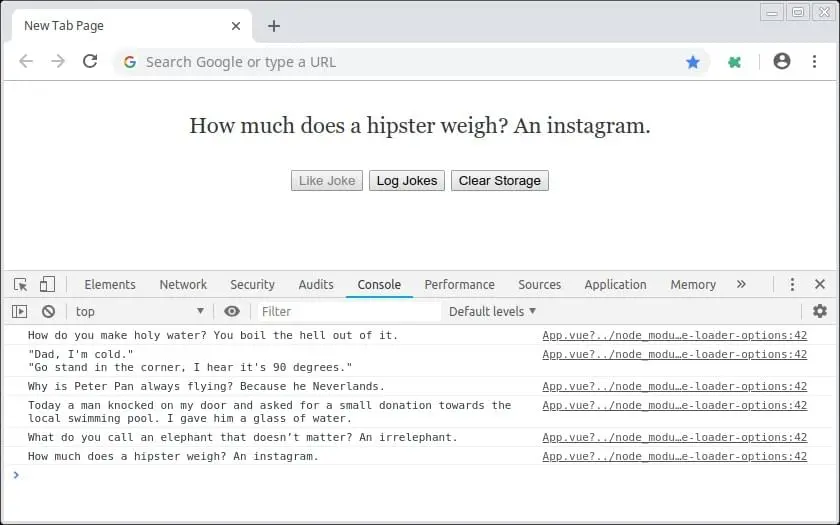 将笑话输出到控制台