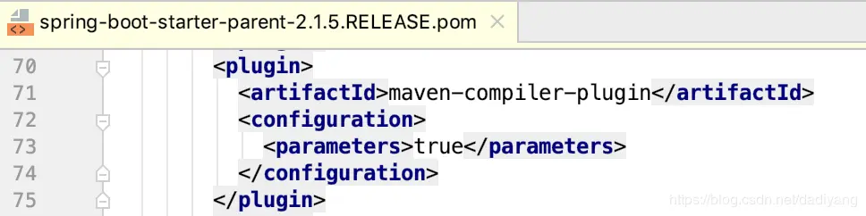 spring-boot-starter-parent.pom添加了parameters参数