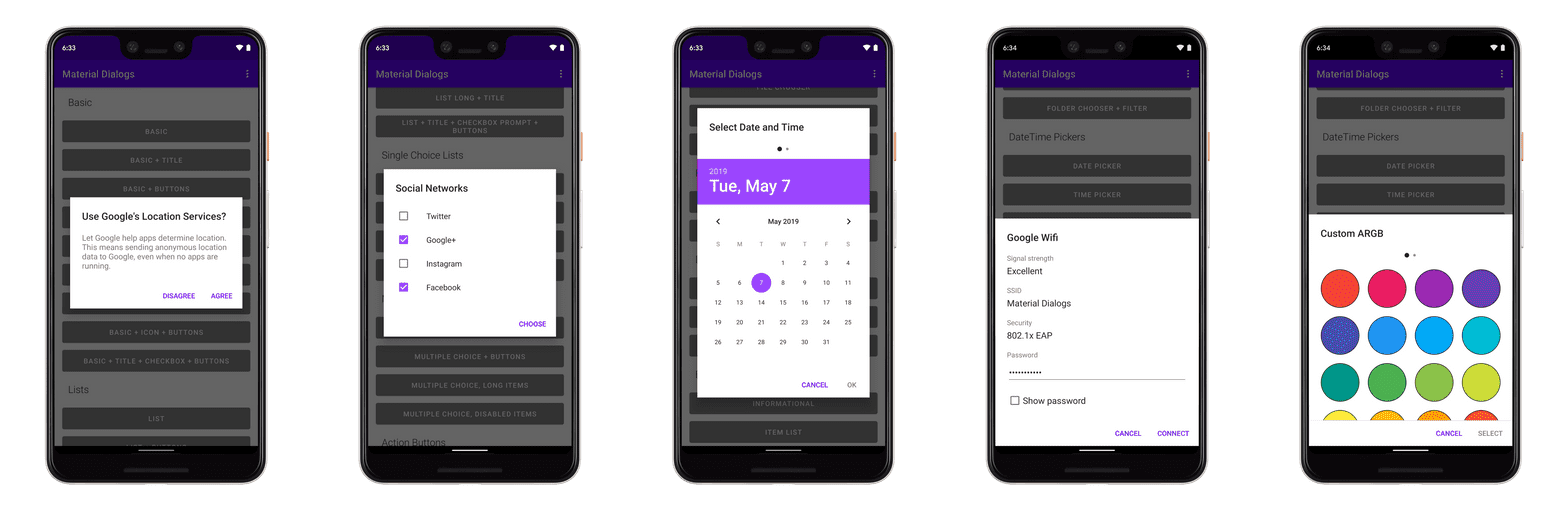 Material Dialogs 效果展示