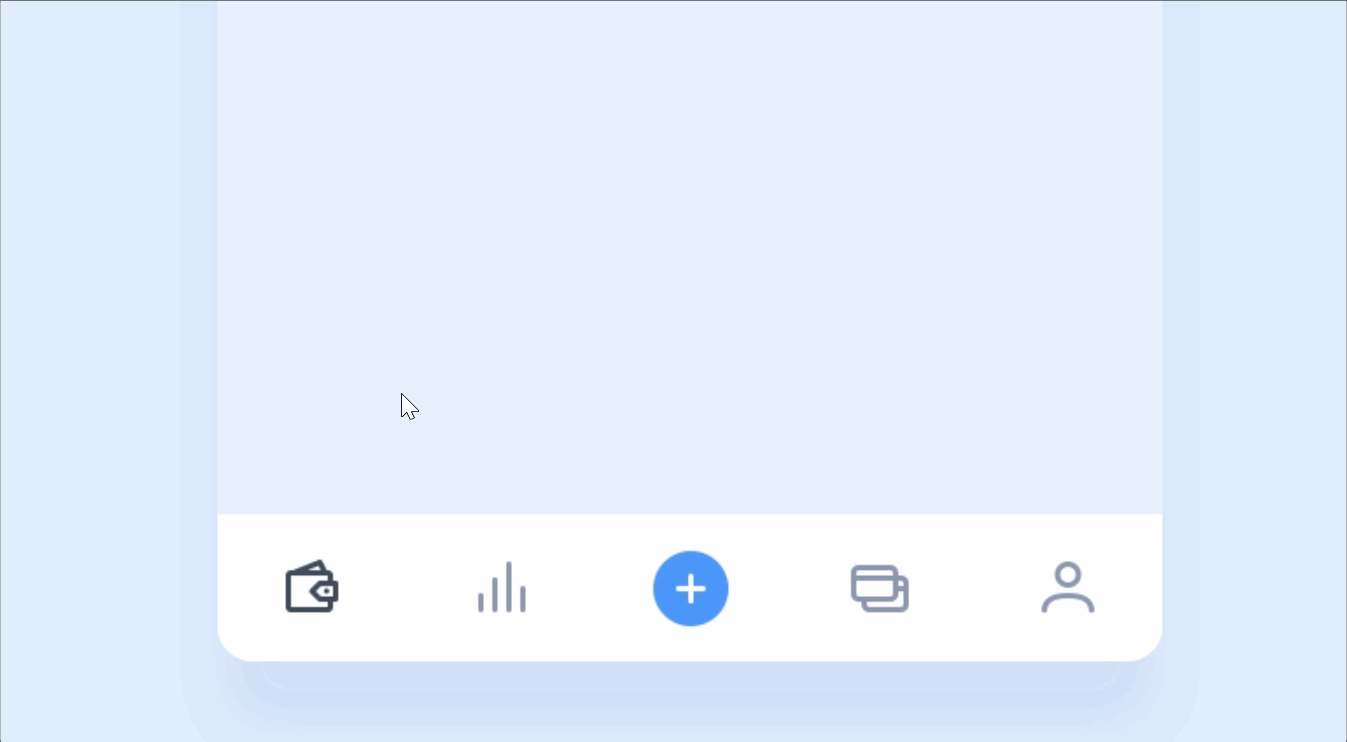 Expanded tab bar