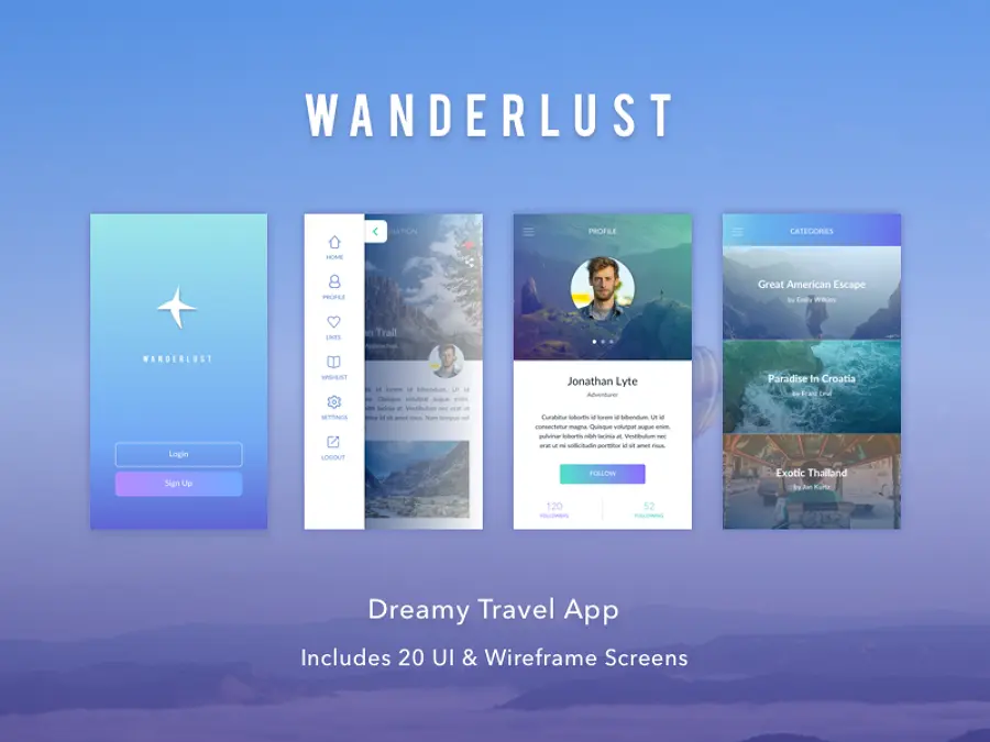 Wanderlust APP design