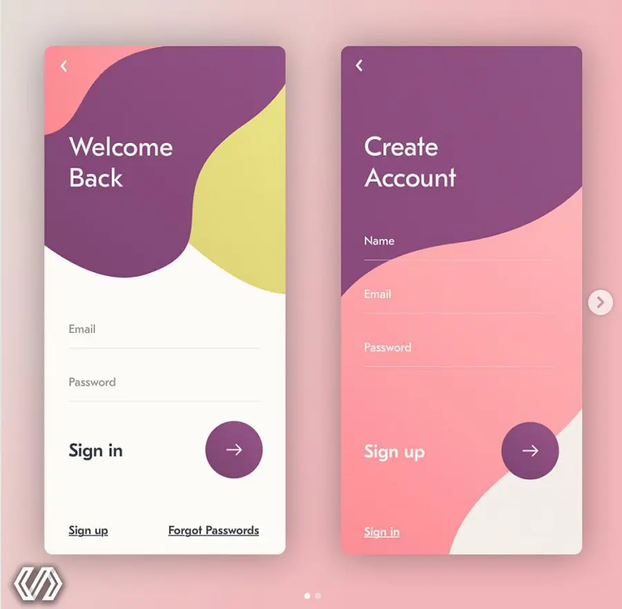 Signin and Signup APP design