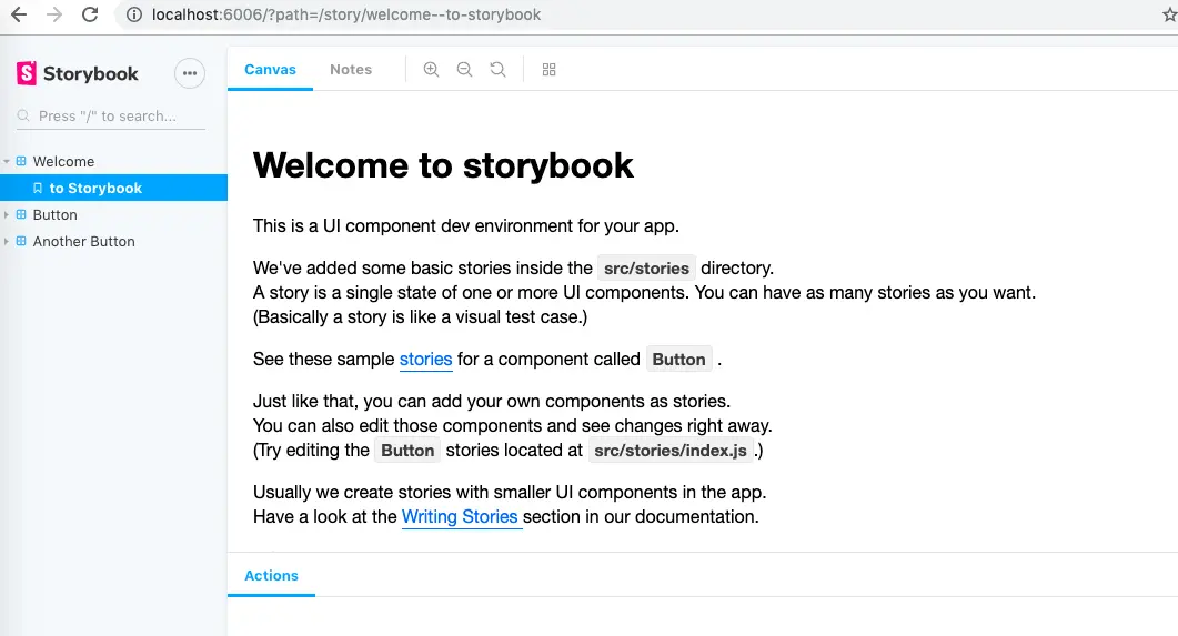 StoryBook界面