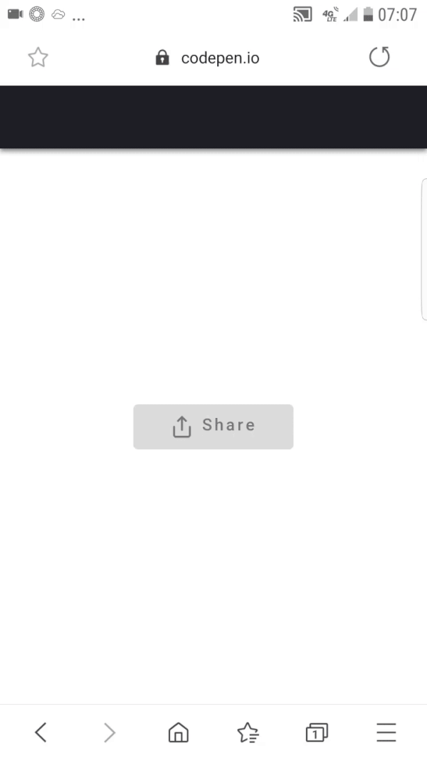 在 Android 设备上测试支持该功能的共享按钮。 按下共享按钮时会触发 Android 的本机共享选项。 第二个测试显示在不支持该功能的 Android 设备上单击了贡献按钮。 这会产生手动添加的后备共享选项。