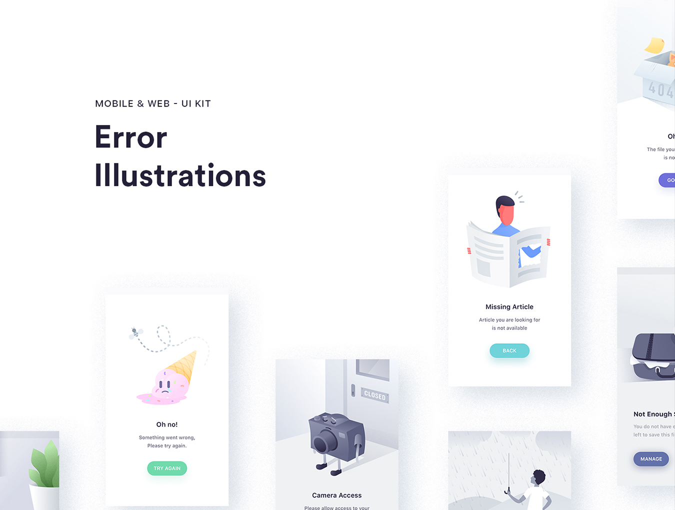 Error Illustrations - Empty States Vol 02