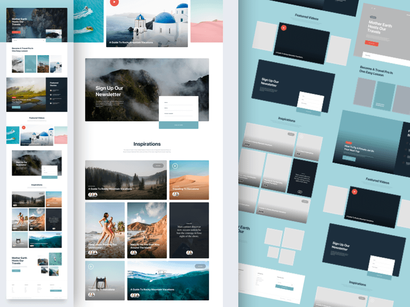 MI Travel Web Template Sketch Resource
