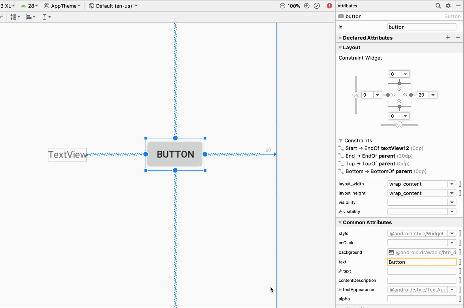 选择约束并使用Delete  键