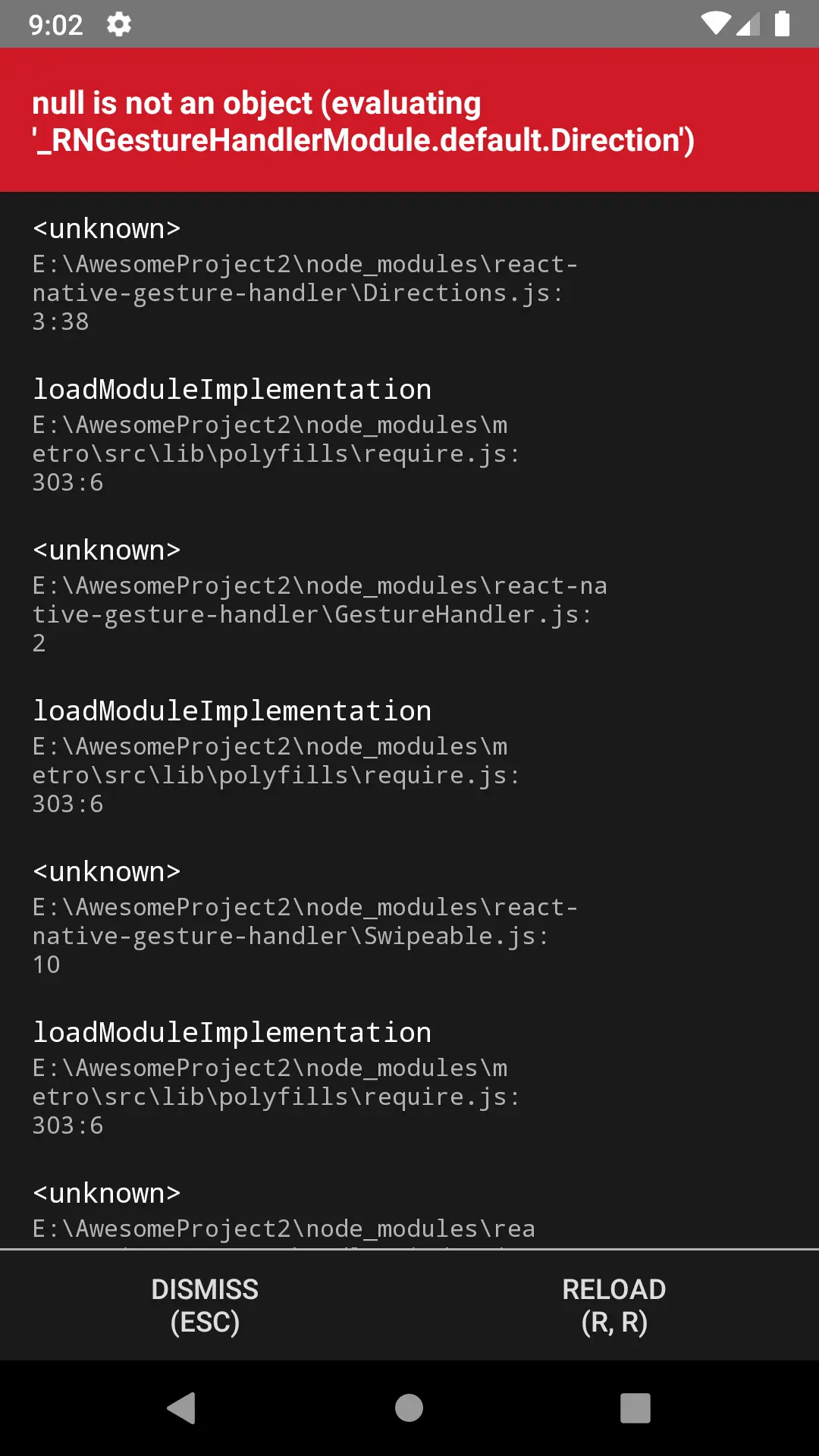 null is not an object