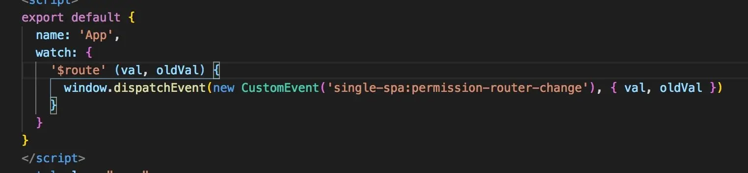 permission监控路由发出事件,app内部监听，从而触发路由