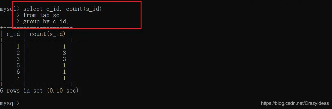 对查询数据进行分组