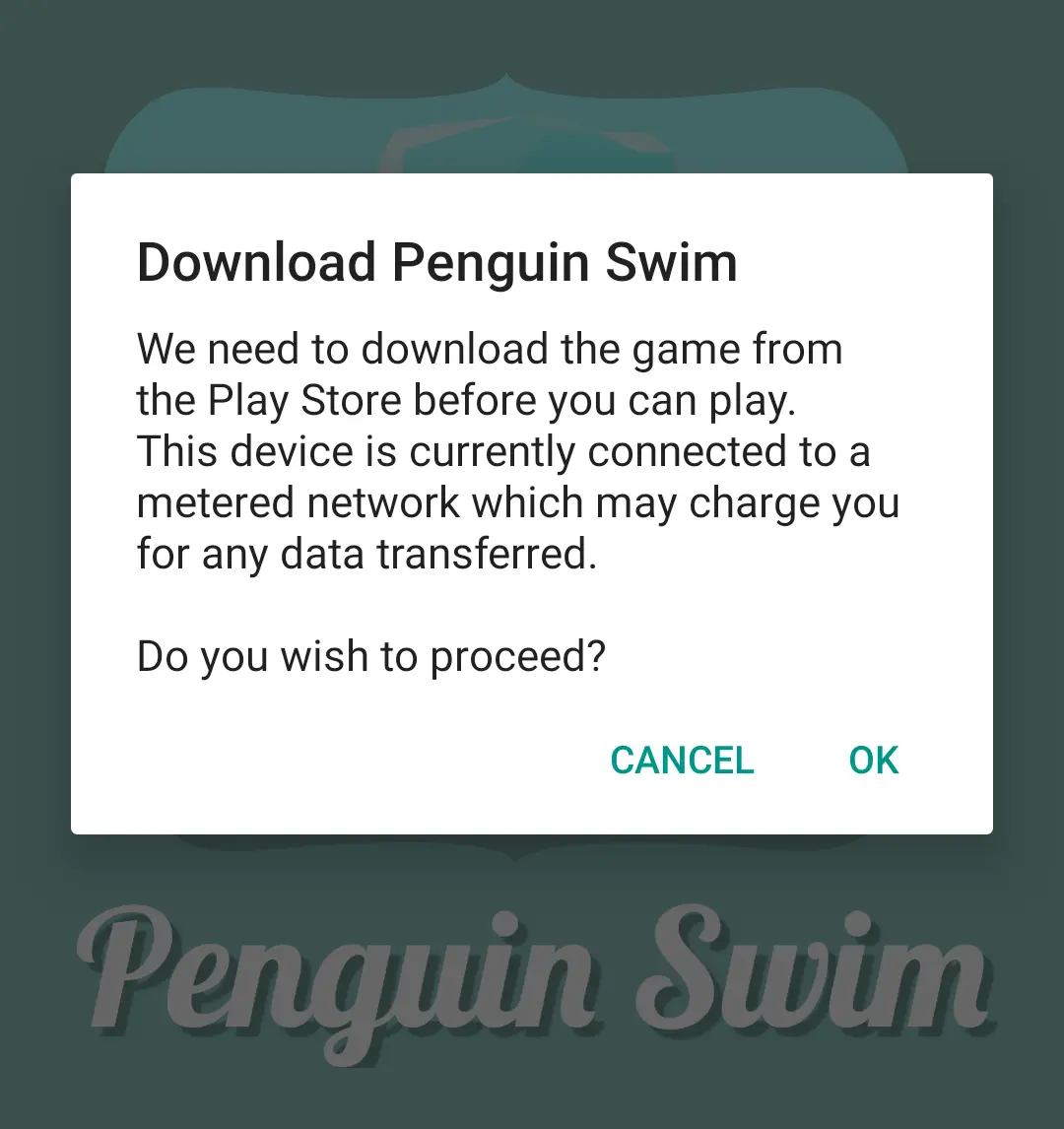 当连接到流量网络时的确认对话框