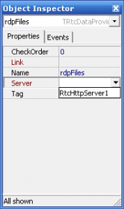 rdpFiles组件的服务器属性 rdpFiles组件的服务器属性