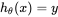 h_{\theta}(x) = y