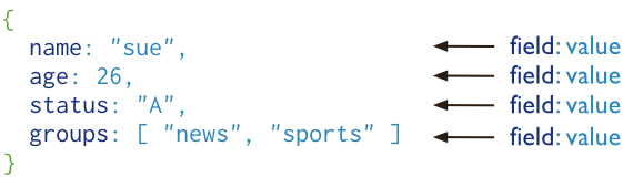 MongoDB 将数据存储为一个文档，数据结构由键值(key=>value)对组成。MongoDB 文档类似于 JSON 对象。字段值可以包含其他文档，数组及文档数组。
