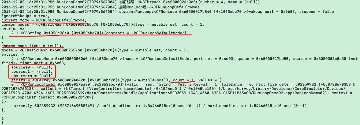 添加timer后的runloop