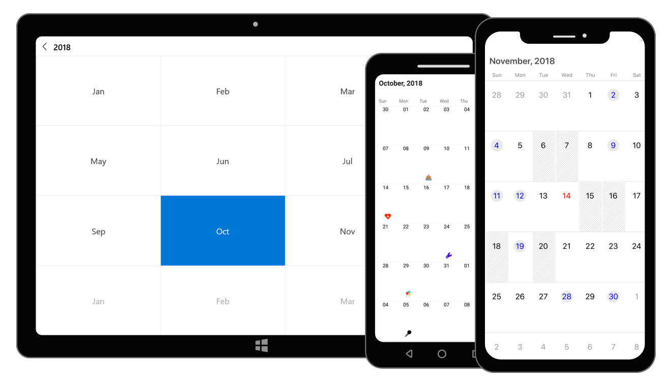 Syncfusion react calendar