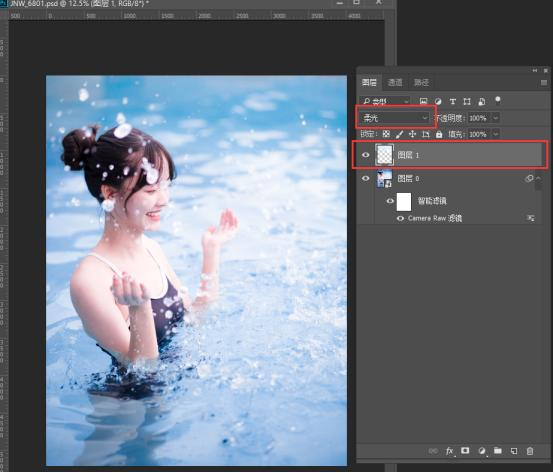 PS教程：清凉一下美女海报设计教程及素材