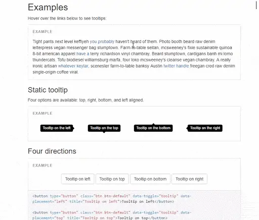 GIF 动图：使用 Bootstrap 的 tooltips 时如何选中元素