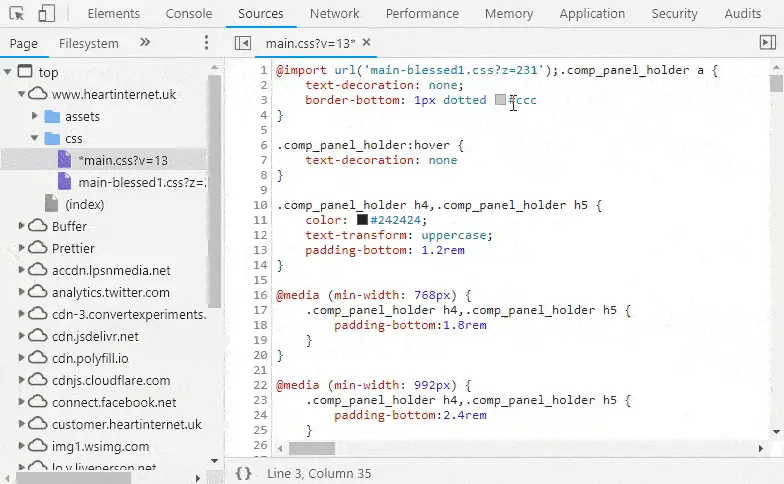 演示如何在文件中查找特定 CSS 选择器的 GIF 动图