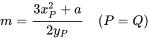 m = \frac{3x_P^2 + a}{2y_P} \quad (P = Q)