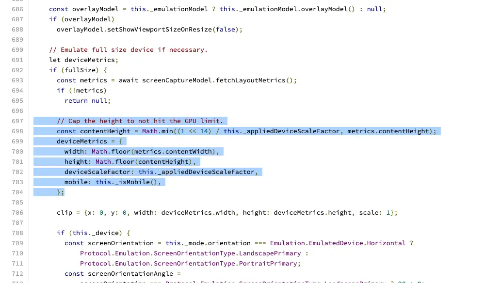 官方限制了页面全屏模式下获取的图片高度