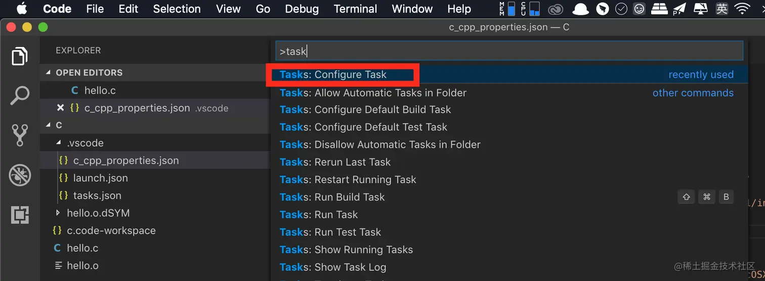 Tasks:Configure Task